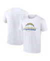Fanatics Men's  White Los Angeles Chargers Team Lockup T-shirt In White