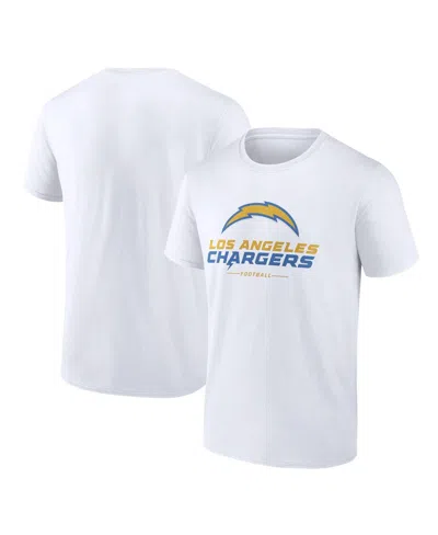 Fanatics Men's  White Los Angeles Chargers Team Lockup T-shirt