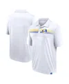 Fanatics Branded White Los Angeles Rams Victory For Us Interlock Polo In White