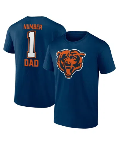 Fanatics Men's Navy Chicago Bears 1 Dad T-shirt