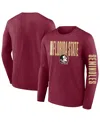 Fanatics Men's Garnet Florida State Seminoles Big Tall Vision Long Sleeve T-shirt In Garnet