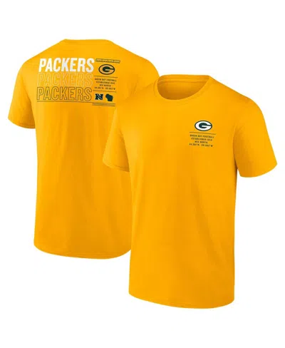 Fanatics Men's Gold Green Bay Packers Repeat Stats T-shirt In Yellow