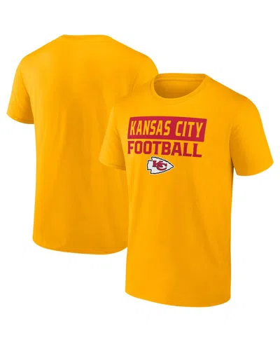 Fanatics Men's Gold Kansas City Chiefs Serve T-shirt In Yellow