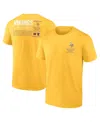 Fanatics Men's Gold Minnesota Vikings Repeat Stats T-shirt In Gold