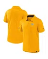 Fanatics Men's Gold Nashville Predators Authentic Pro Jacquard Polo Shirt In Orange
