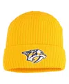 Fanatics Men's Gold Nashville Predators Logo Cuffed Knit Hat