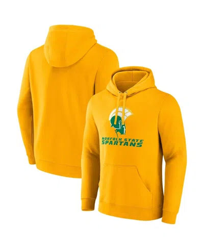Fanatics Men's Gold Norfolk State Spartans Primary Logo Pullover Hoodie In White