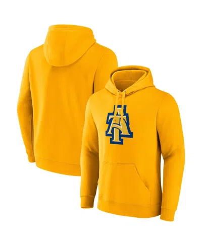 Fanatics Men's Gold North Carolina A T Aggies Primary Logo Pullover Hoodie In Yellow