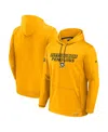 Fanatics Men's Gold Pittsburgh Penguins Authentic Pro Rink Fleece Pullover Hoodie In Gold