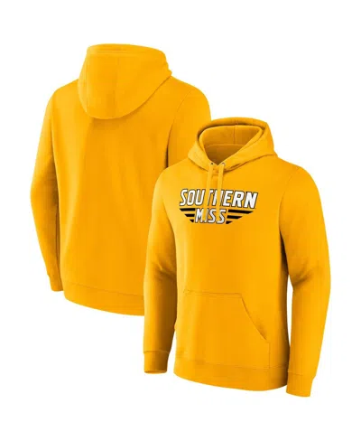 Fanatics Men's Gold Southern Miss Golden Eagles Primary Logo Pullover Hoodie In Yellow