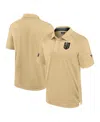 Fanatics Men's Gold Vegas Golden Knights Authentic Pro Rink Raglan Polo Shirt In Brown