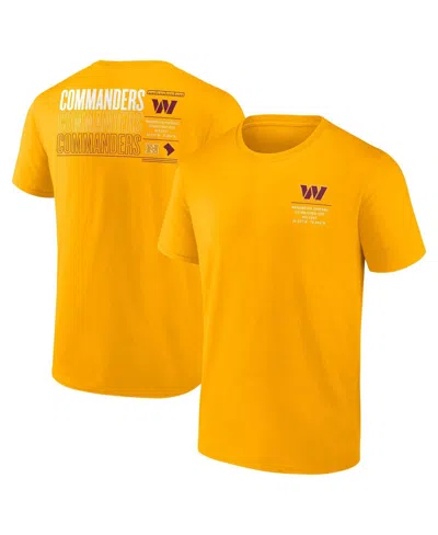 Fanatics Men's Gold Washington Commanders Repeat Stats T-shirt
