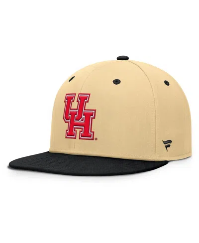 Fanatics Men's Gold/black Houston Cougars Balance Fitted Hat In Neutral