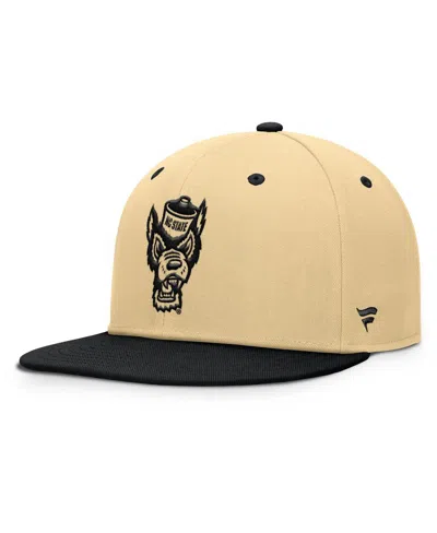Fanatics Men's Gold/black Nc State Wolfpack Balance Fitted Hat In Brown