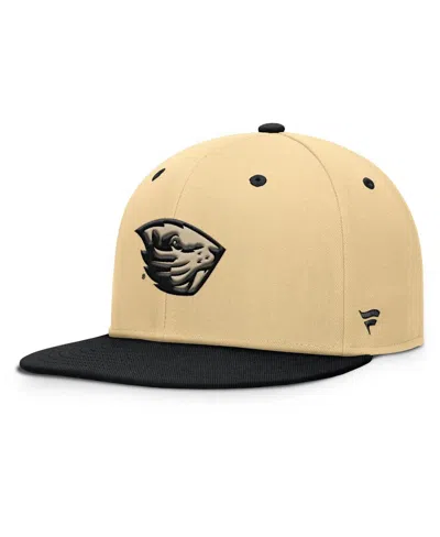 Fanatics Men's Gold/black Oregon State Beavers Balance Fitted Hat In Brown