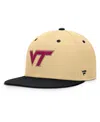 Fanatics Men's Gold/black Virginia Tech Hokies Balance Fitted Hat In Brown