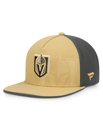 Fanatics Men's Gold/charcoal Vegas Golden Knights Snapback Hat In Brown