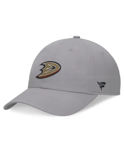 Fanatics Men's Gray Anaheim Ducks Extra Time Adjustable Hat