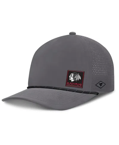 Fanatics Men's Gray Chicago Blackhawks Captain Rope Adjustable Hat