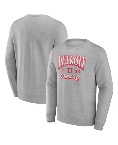 Fanatics Men's Gray Detroit Red Wings Nimbus Fleece Pullover Sweatshirt