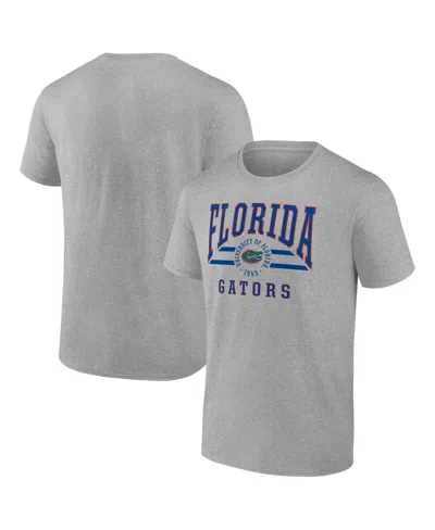 Fanatics Men's Gray Florida Gators Double Stripe Fame T-shirt