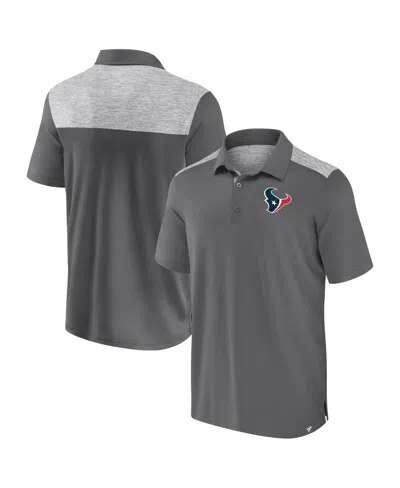 Fanatics Men's Gray Houston Texans Long Shot Polo Shirt