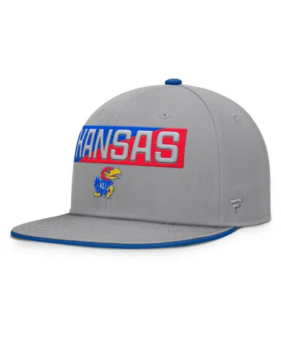 Fanatics Men's Gray Kansas Jayhawks Duo Snapback Hat