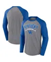 Fanatics Men's Gray Kentucky Wildcats Banner Year Tri-blend Raglan Long Sleeve T-shirt In Gray