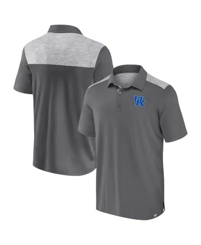 Fanatics Men's Gray Kentucky Wildcats Long Shot Polo Shirt In Gray,heather Gray