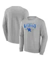 Fanatics Men's Gray Kentucky Wildcats True Classics Act Fast Fleece Pullover Sweatshirt In Gray