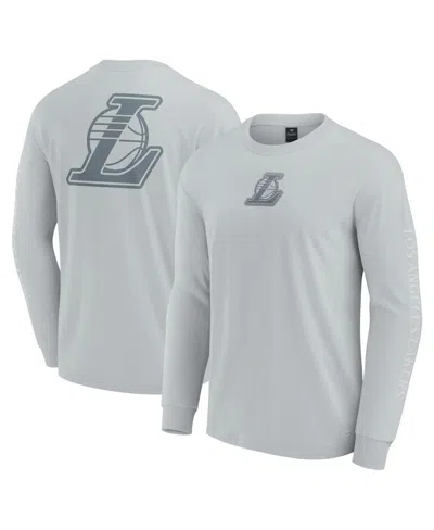 Fanatics Men's Gray Los Angeles Lakers Elements Strive Long Sleeve T-shirt