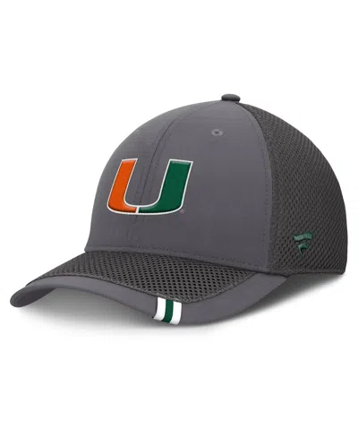Fanatics Men's Gray Miami Hurricanes Clincher Flex Hat