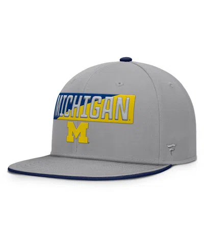 Fanatics Men's Gray Michigan Wolverines Duo Snapback Hat