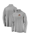 Fanatics Men's Gray Minnesota Golden Gophers Striated Raglan Lightweight Quarter-zip Top In Gray