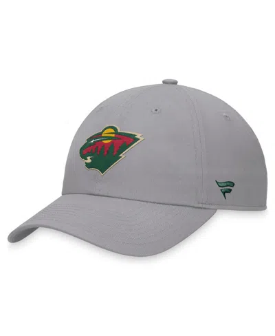 Fanatics Men's Gray Minnesota Wild Extra Time Adjustable Hat