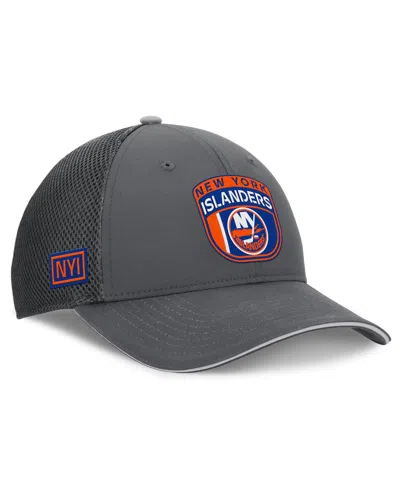 Fanatics Men's Gray New York Islanders Authentic Pro Home Ice Trucker Adjustable Hat