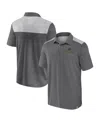 Fanatics Men's Gray Notre Dame Fighting Irish Iconic Brushed Blocked Polo Shirt In Gray
