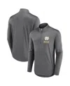 Fanatics Men's Gray Notre Dame Fighting Irish Tough Minded Quarter-zip Top In Gray