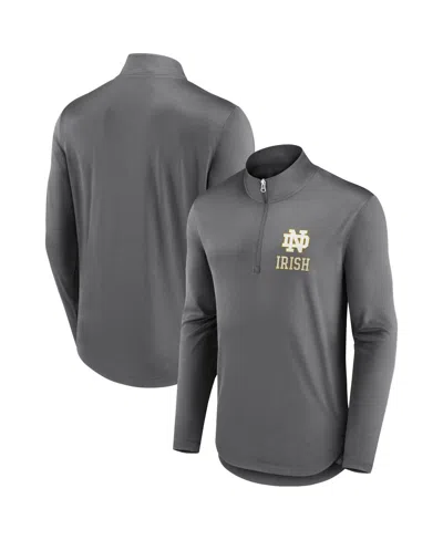 Fanatics Men's Gray Notre Dame Fighting Irish Tough Minded Quarter-zip Top