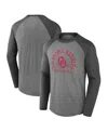 Fanatics Men's Gray Oklahoma Sooners Ball Drop Tri-blend Raglan Long Sleeve T-shirt In Gray