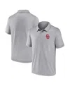 Fanatics Men's Gray Oklahoma Sooners Striated Primary Logo Polo Shirt In Gray
