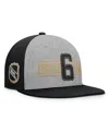 Fanatics Men's Gray Original 6 Henley Snapback Hat In Gray,black