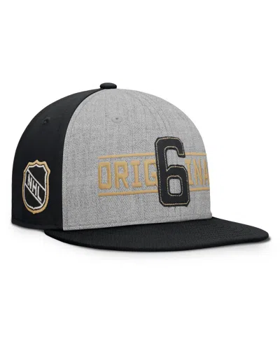 Fanatics Men's Gray Original 6 Henley Snapback Hat In Gray,black
