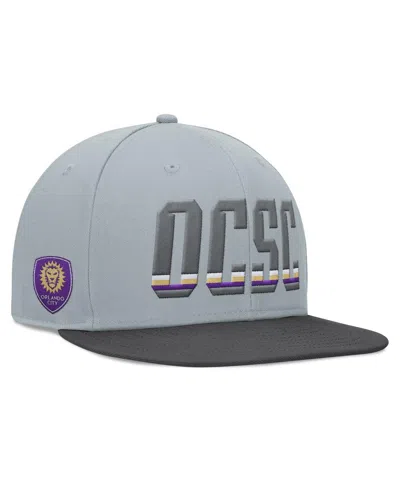 Fanatics Men's Gray Orlando City Sc Smoke Snapback Hat