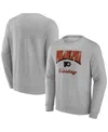 Fanatics Men's Gray Philadelphia Flyers Light The Candle Fleece Pullover Sweatshirt In Gray