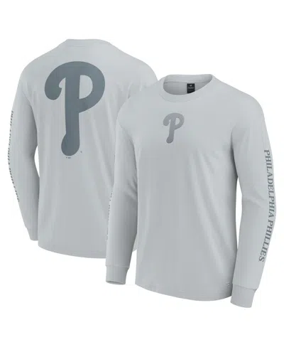 Fanatics Men's Gray Philadelphia Phillies Elements Strive Long Sleeve T-shirt