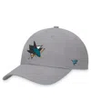 Fanatics Men's Gray San Jose Sharks Extra Time Adjustable Hat In Gray