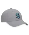 Fanatics Men's Gray Seattle Kraken Extra Time Adjustable Hat In Gray