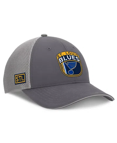 Fanatics Men's Gray St. Louis Blues Authentic Pro Home Ice Trucker Adjustable Hat