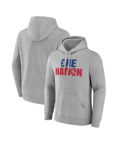 Fanatics Men's Gray St. Louis Blues St. Louis Cardinals One Nation Pullover Hoodie